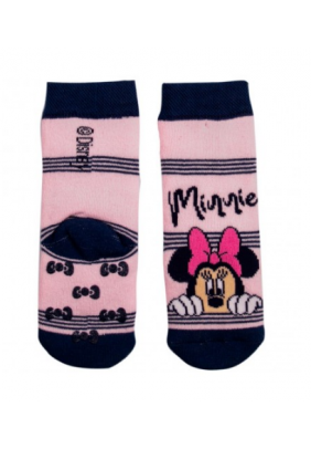 Шкарпетки з гальмами Minnie Disney 1шт MN17068-Рожевий/темно-синій - 