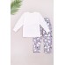 Піжама (футболка+штани) 80-98 Фламинго 109-033-молочний