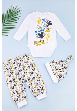 Комплект дитячий (боді+штани+шапочка) 62-86 Disney Mickey MC18314