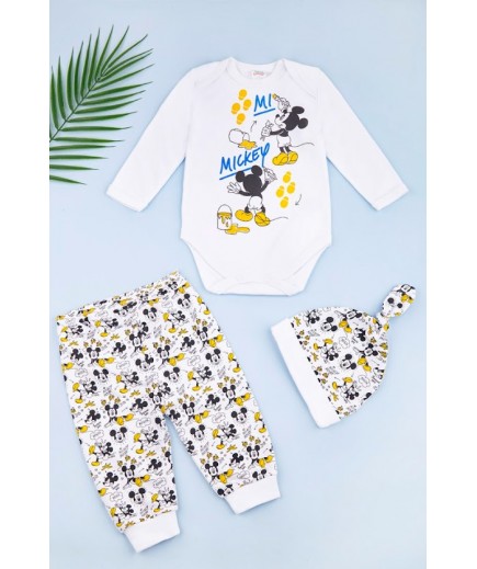 Комплект дитячий (боді+штани+шапочка) 62-86 Disney Mickey MC18314