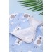Комплект для новонароджених (льоля+повзунки+шапка) 56-68 Фламинго 695-045 - блакитний
