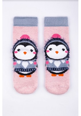 Шкарпетки махрові з гальмами 1-3 Bross 004103 -рожевий - 