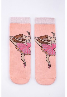 Шкарпетки махрові з гальмами 2-4 Bross 004516 -рожевий - 