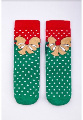 Шкарпетки махрові з гальмами 2-4 Bross 003916 -зелений - 