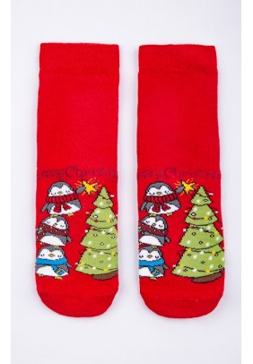 Шкарпетки махрові з гальмами 2-4 Bross 003916 -красный - 