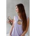 Ночная рубашка для беременных и кормления XS-XL Мамин Дом Simple 24126-Лиловый