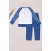 Піжама (футболка довг. рук+штани) 104-110 ТО 7203- синій