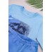 Піжама (футболка+штани) 122-128 Фламинго 249-212 -блакитний