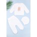 Комплект для новонароджених (боді+повзунки+шапка) 56-62 Фламинго 433-016-молочний