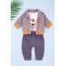 Комплект для новонароджених (боді довг.рук+штани+кофтина) 0-9 Pakel 0141 -сірий