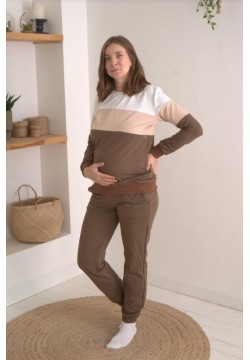 Костюм спортивный для беременных и кормления (толстовка+штаны) 42-52 Мамин Дом OS-082022