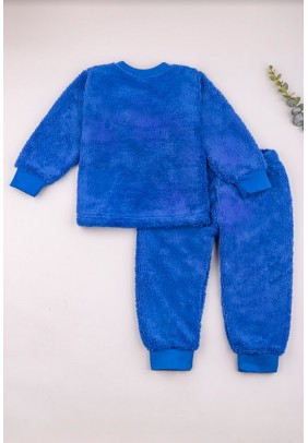 Піжама (футболка довг.рук+штани) 80-92 Фламинго 347-905 -синій