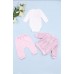 Комплект (боді+штани+кофта) Pakel 0-9 TO AVK0153 - рожевий