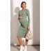 Сукня для вагітних і годування S-L Юла мама Lily new DR-31.012 -зелений
