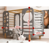 Ліжко дитяче TatkoPlayground Montessori Спортивне 1600x800 ТРMSP-grey
