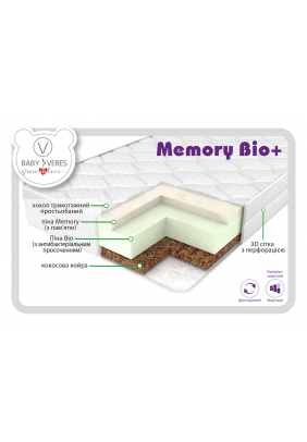 Матрац Верес Memory bio+ 120х60х12 см 50.7.04