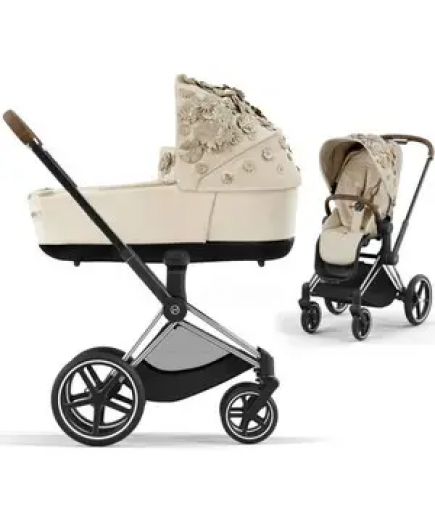 Коляска універсальна 2в1 Cybex Priam 4.0 Simply Flowers Beige/Chrome Brown 522000935/3