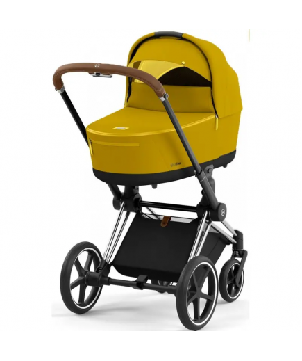 Коляска універсальна (люлька) Cybex Priam 4.0 Mustard Yellow/Chrome Brown 522000965/3-1