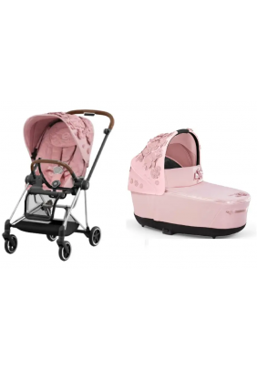 Коляска универсальная 2в1 Cybex Mios 4.0 Simply Flowers Pink/Chrome Brown 522000789/3 - 