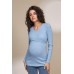 Джемпер для вагітних і годування S-XL Юла мама HELEN BL-33.012 -блакитний