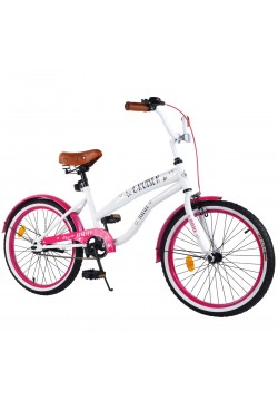 Велосипед 2-х колісний Tilly CRUISER 20" T-22036 white+crimson