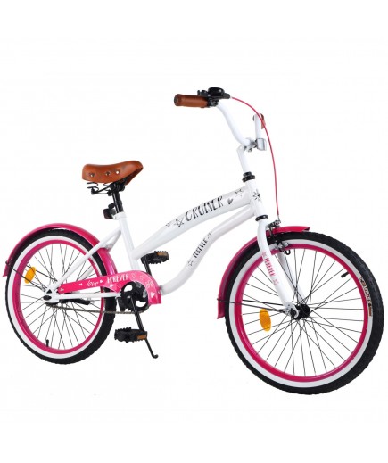 Велосипед 2-х колісний Tilly CRUISER 20" T-22036 white+crimson