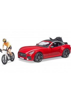 Автомобиль Roadster с велосипедом и фигуркой Bruder 03485