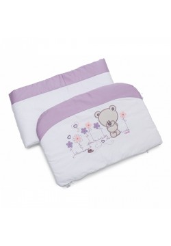 Бампер Twins Evo Літо сатин/аплікація 2073-A-019 white/violet