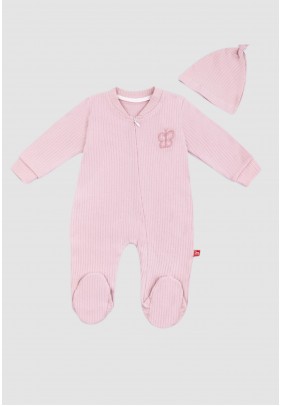 Комбинезон для детей+шапка 6-18 Murat baby 7081-розовый
