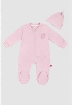 Комбінезон для дітей+шапка 6-18 Murat baby 7081-рожевий
