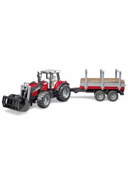 Трактор Massey Ferguson з причіпом Bruder 02046