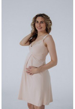 Ночная рубашка для беременных и кормления XS-XXL Мамин Дом 24182-Frappe