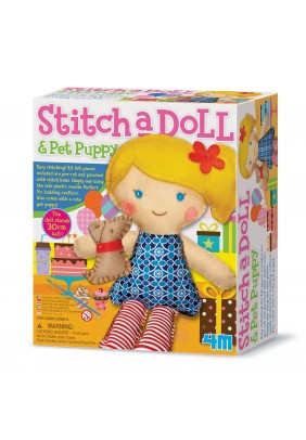 Набір для шиття іграшки 4M Лялька з цуценям 00-02767