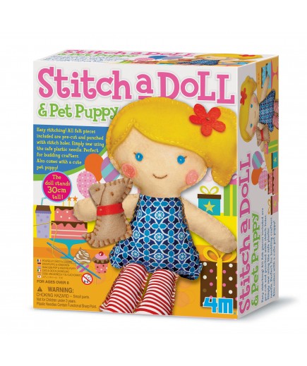 Набір для шиття іграшки 4M Лялька з цуценям 00-02767