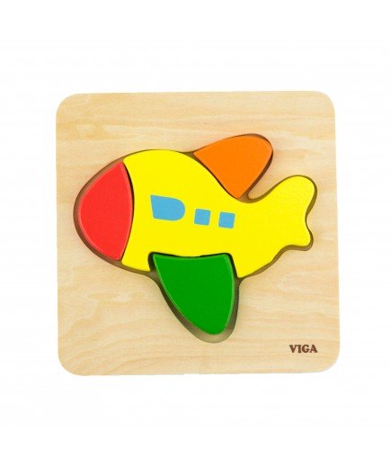 Пазл дерев'яний Viga Toys Літак 50173 Пазл дерев'яний Viga Toys Літак 50173