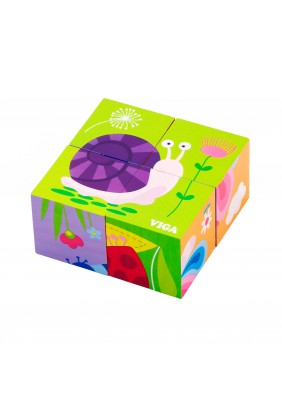 Кубики дерев\'яні Viga Toys Комахи 4шт 50160