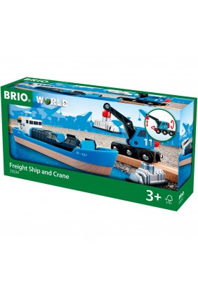 Корабель з вагоном-краном для залізниці Brio 33534