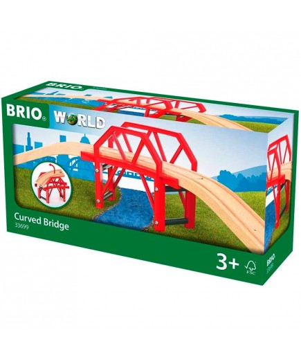 Вигнутий міст для залізниці Brio 33699 Вигнутий міст для залізниці Brio 33699