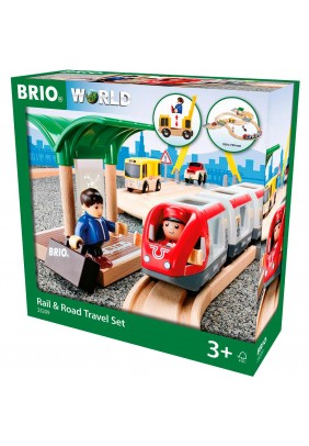 Дитяча залізниця Brio з переїздом і станцією 33209