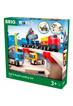 Детская железная дорога Brio c переездом и погрузкой 33210 - 