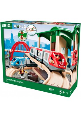 Детская железная дорога Brio двухуровневая с вокзалом 33512 - 