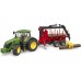 Трактор John Deere з причіпом та маніпулятором Bruder 03154 фото 3