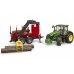 Трактор John Deere з причіпом та маніпулятором Bruder 03154 фото 4