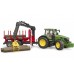 Трактор John Deere з причіпом та маніпулятором Bruder 03154 фото 5