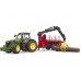 Трактор John Deere з причіпом та маніпулятором Bruder 03154 фото 6