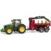 Трактор John Deere з причіпом та маніпулятором Bruder 03154 фото 7