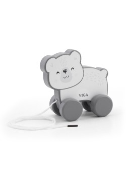 Каталка дерев\'яна Viga Toys Білий ведмідь 44001