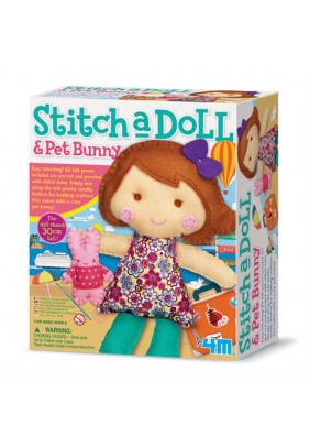 Набір для шиття іграшки 4M Лялька і кролик 00-02765
