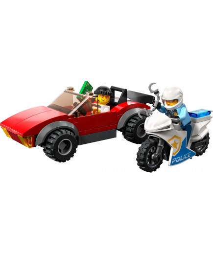 Конструктор Lego City Переслідування автомобіля на поліцейському мотоциклі 59дет 60392