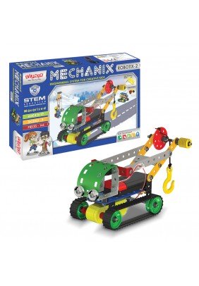 Конструктор металевий з електромотором Zephyr Robotix №2 166дет 01063